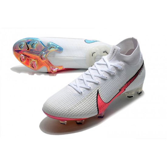 Nike Mercurial Superfly 7 Elite FG White Pink Blue 39-45