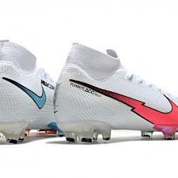 Nike Mercurial Superfly 7 Elite FG White Pink Blue 39-45