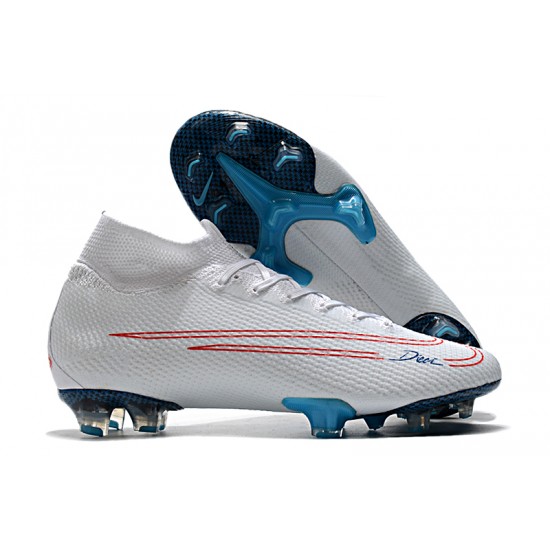 Nike Mercurial Superfly 7 Elite FG White Red 39-45