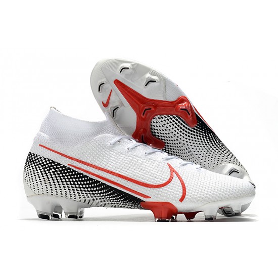 Nike Mercurial Superfly 7 Elite FG White Red Black 39-45