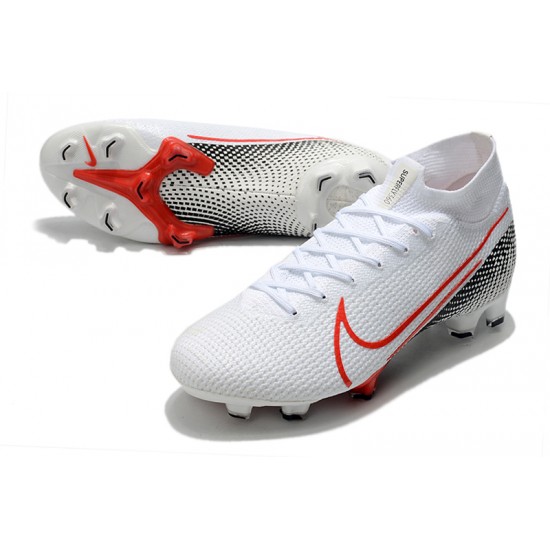 Nike Mercurial Superfly 7 Elite FG White Red Black 39-45