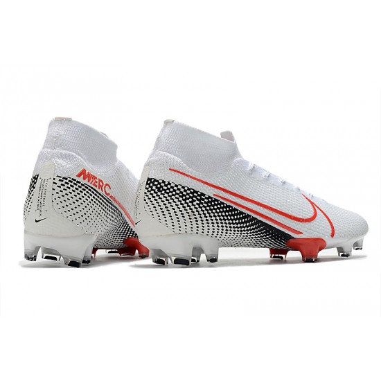 Nike Mercurial Superfly 7 Elite FG White Red Black 39-45