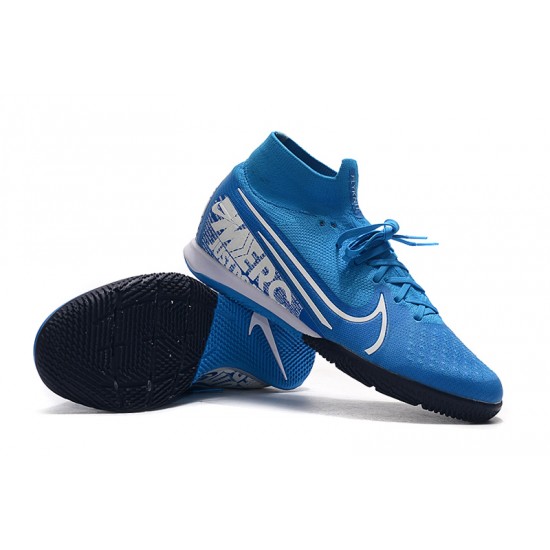 Nike Mercurial Superfly 7 Elite MDS IC Blue White 39-45