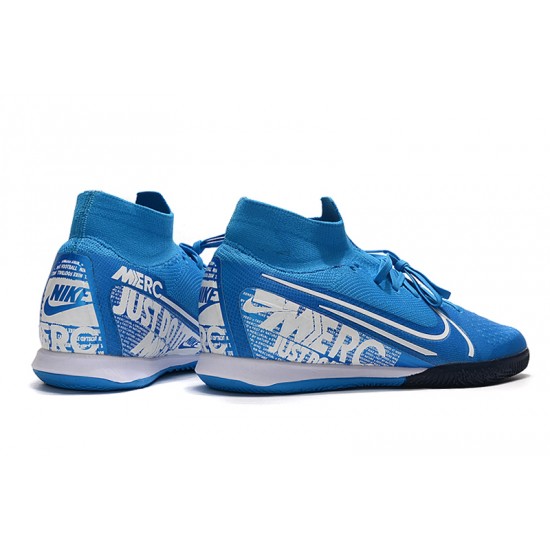 Nike Mercurial Superfly 7 Elite MDS IC Blue White 39-45