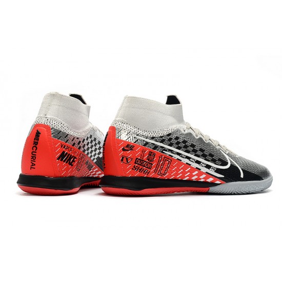 Nike Mercurial Superfly 7 Elite MDS IC Silver Black Red 39-45