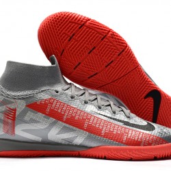 Nike Mercurial Superfly 7 Elite MDS IC Silver Red 39-45