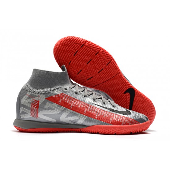 Nike Mercurial Superfly 7 Elite MDS IC Silver Red 39-45