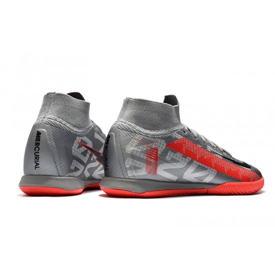 Nike Mercurial Superfly 7 Elite MDS IC Silver Red 39-45