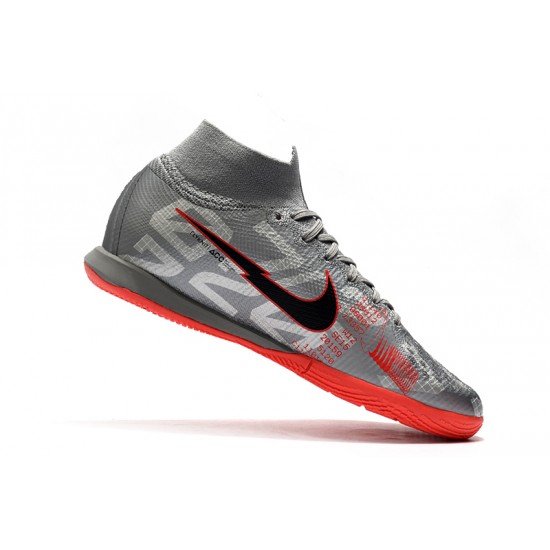 Nike Mercurial Superfly 7 Elite MDS IC Silver Red 39-45