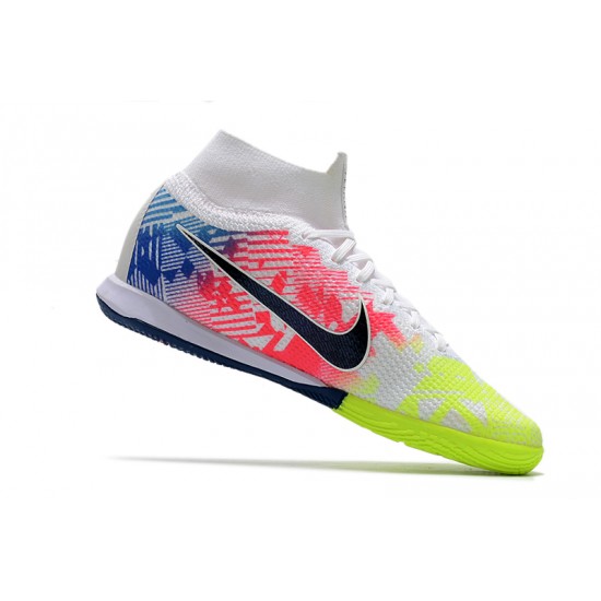 Nike Mercurial Superfly 7 Elite MDS IC White Black Rainbow 39-45