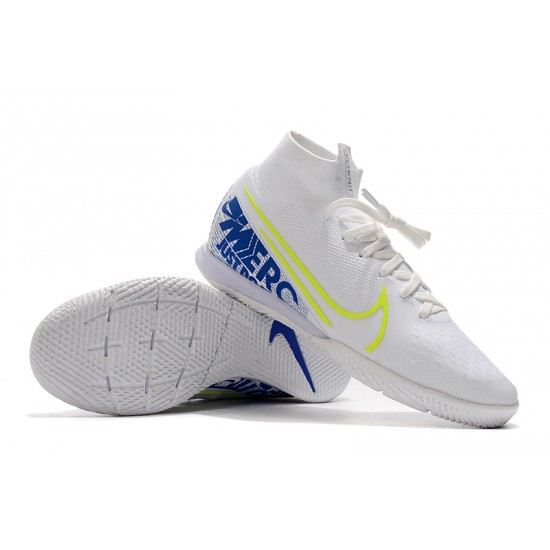 Nike Mercurial Superfly 7 Elite MDS IC White Blue Green 39-45