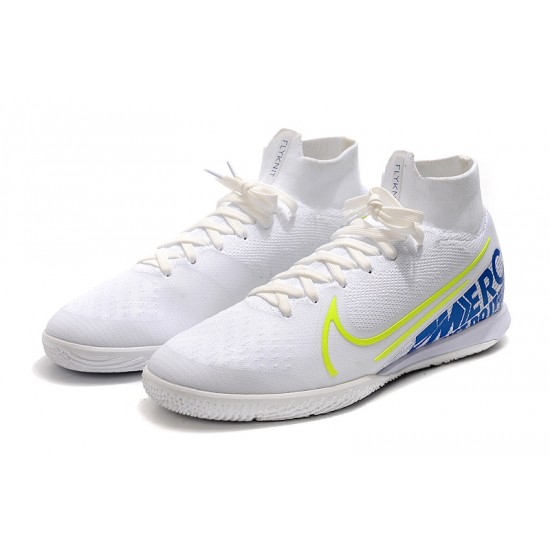 Nike Mercurial Superfly 7 Elite MDS IC White Blue Green 39-45