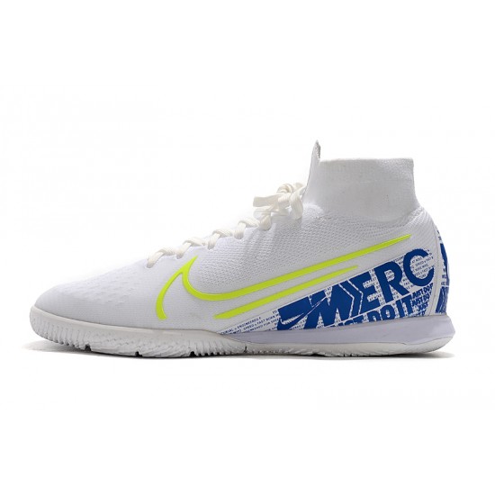 Nike Mercurial Superfly 7 Elite MDS IC White Blue Green 39-45