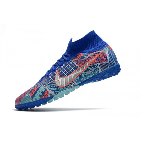 Nike Mercurial Superfly 7 Elite MDS TF Blue Orange 39-45