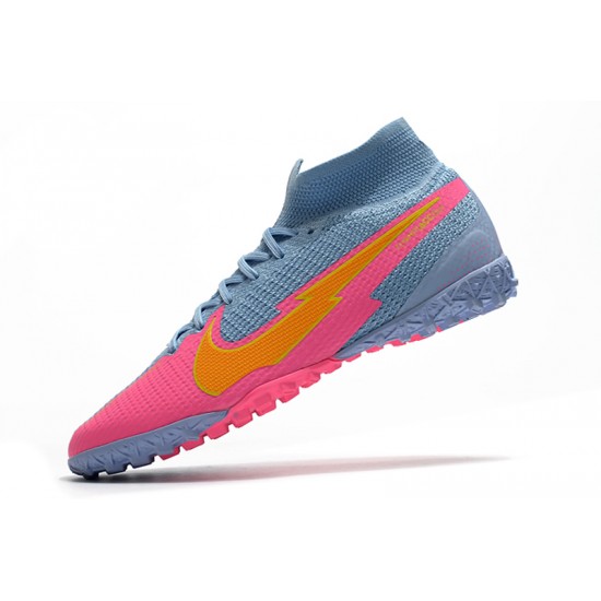 Nike Mercurial Superfly 7 Elite MDS TF Blue Pink Orange 39-45