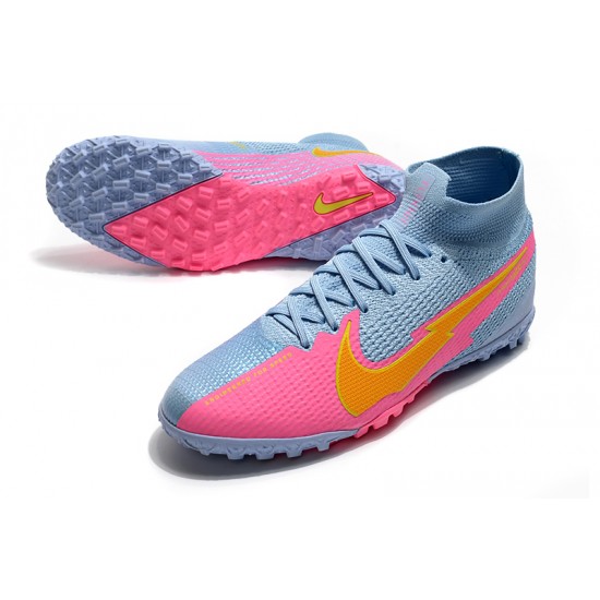 Nike Mercurial Superfly 7 Elite MDS TF Blue Pink Orange 39-45