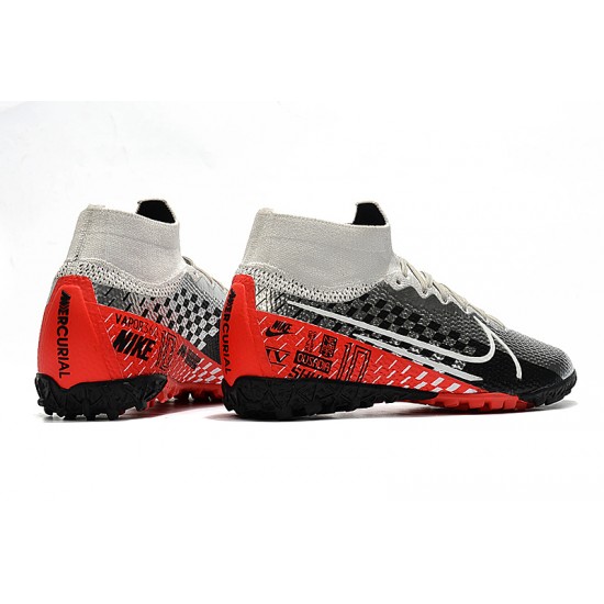 Nike Mercurial Superfly 7 Elite MDS TF Silver Black Red 39-45