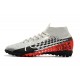 Nike Mercurial Superfly 7 Elite MDS TF Silver Black Red 39-45