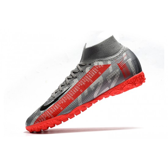 Nike Mercurial Superfly 7 Elite MDS TF Silver Red 39-45