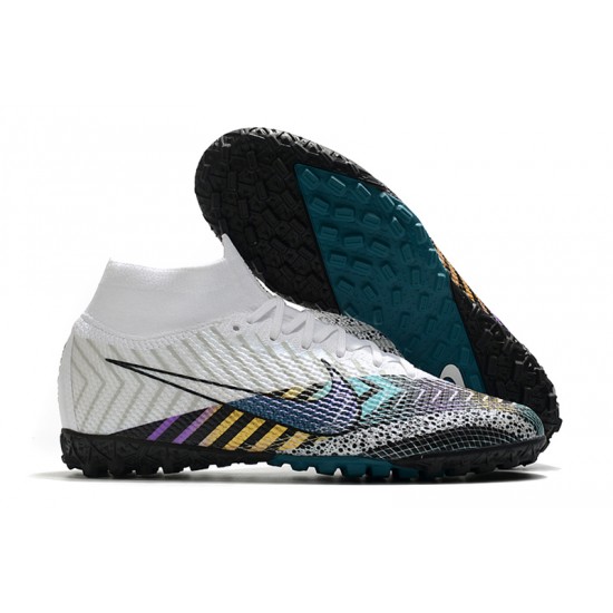 Nike Mercurial Superfly 7 Elite MDS TF White Black Blue 39-45