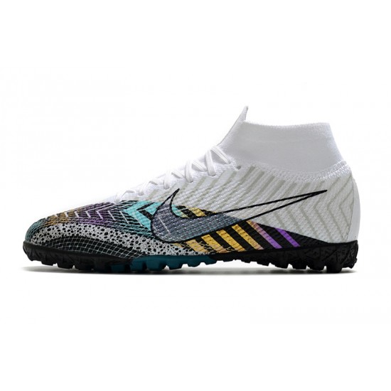 Nike Mercurial Superfly 7 Elite MDS TF White Black Blue 39-45