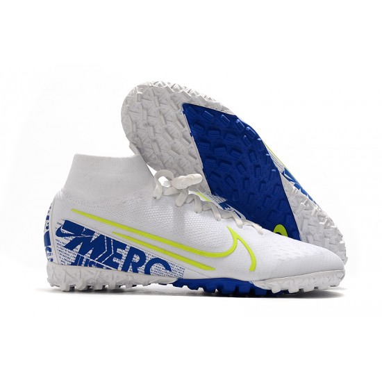 Nike Mercurial Superfly 7 Elite MDS TF White Blue Green 39-45