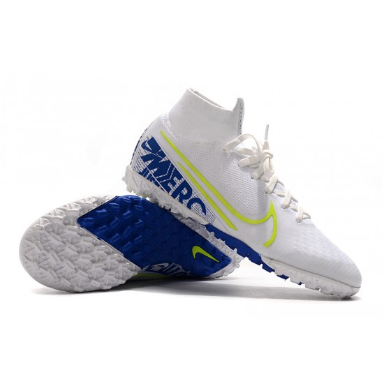 Nike Mercurial Superfly 7 Elite MDS TF White Blue Green 39-45