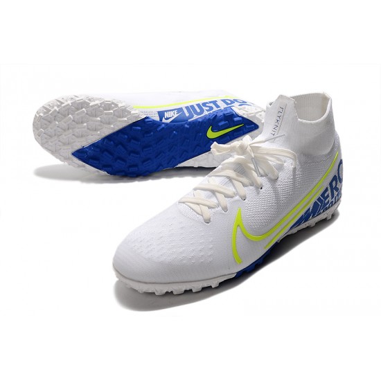 Nike Mercurial Superfly 7 Elite MDS TF White Blue Green 39-45