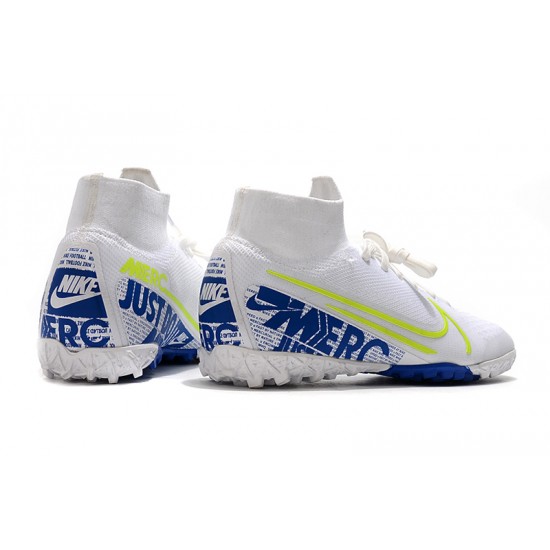 Nike Mercurial Superfly 7 Elite MDS TF White Blue Green 39-45