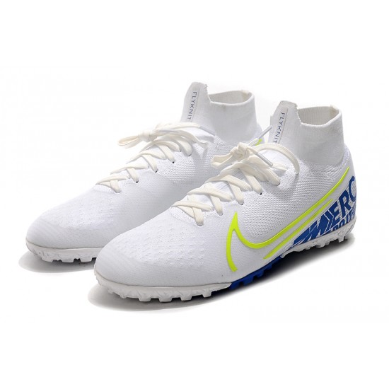 Nike Mercurial Superfly 7 Elite MDS TF White Blue Green 39-45