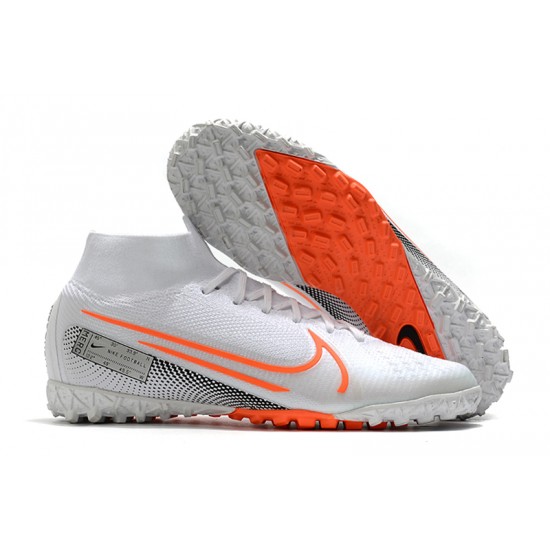 Nike Mercurial Superfly 7 Elite MDS TF White Orange Black 39-45