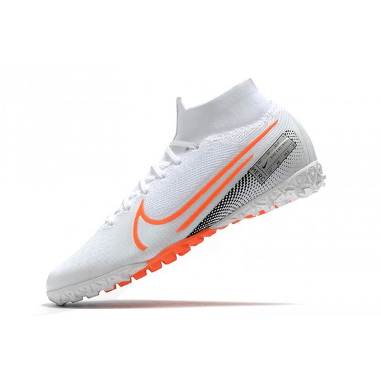 Nike Mercurial Superfly 7 Elite MDS TF White Orange Black 39-45