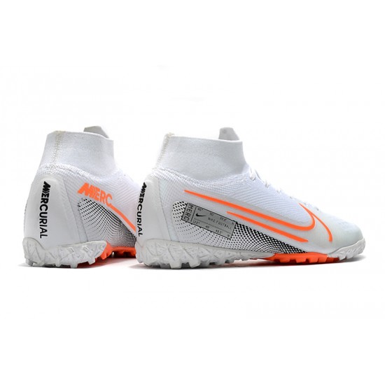 Nike Mercurial Superfly 7 Elite MDS TF White Orange Black 39-45