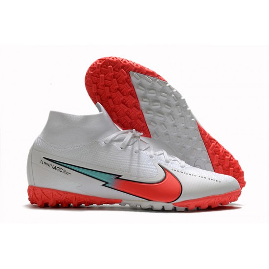 Nike Mercurial Superfly 7 Elite MDS TF White Red Blue 39-45