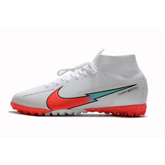 Nike Mercurial Superfly 7 Elite MDS TF White Red Blue 39-45