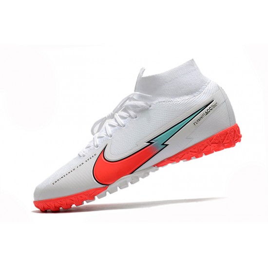 Nike Mercurial Superfly 7 Elite MDS TF White Red Blue 39-45