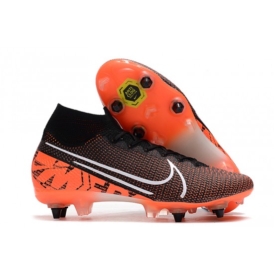 Nike Mercurial Superfly 7 Elite SG-PRO AC Black Orange White 39-45