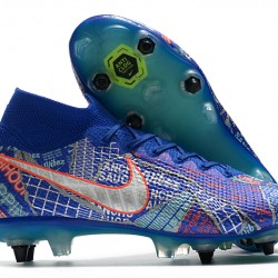 Nike Mercurial Superfly 7 Elite SG-PRO AC Blue Orange Silver 39-45