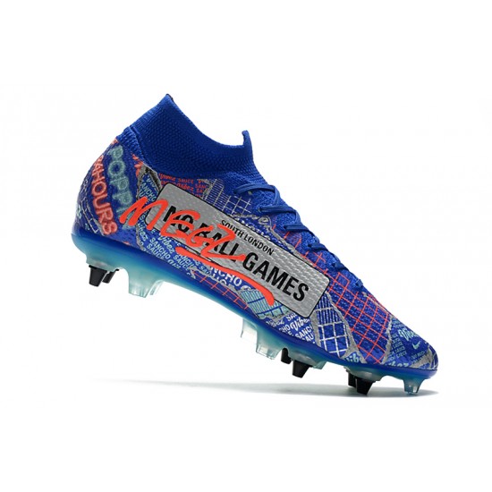 Nike Mercurial Superfly 7 Elite SG-PRO AC Blue Orange Silver 39-45