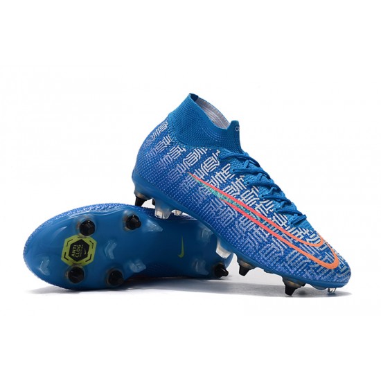 Nike Mercurial Superfly 7 Elite SG-PRO AC Blue White Orange 39-45