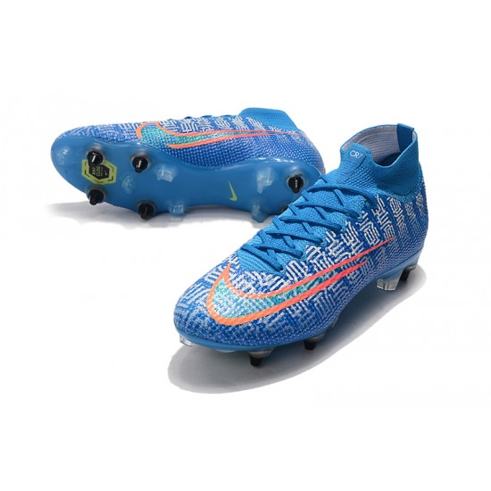 Nike Mercurial Superfly 7 Elite SG-PRO AC Blue White Orange 39-45