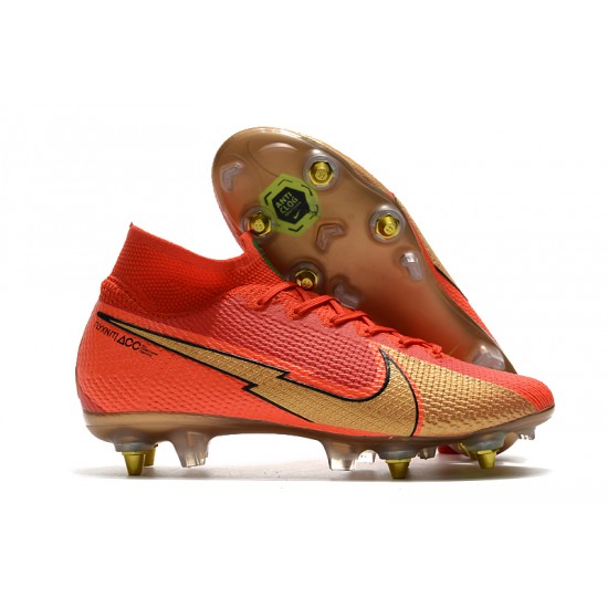 Nike Mercurial Superfly 7 Elite SG-PRO AC Red Gold 39-45