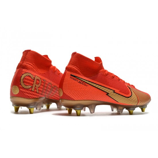 Nike Mercurial Superfly 7 Elite SG-PRO AC Red Gold 39-45