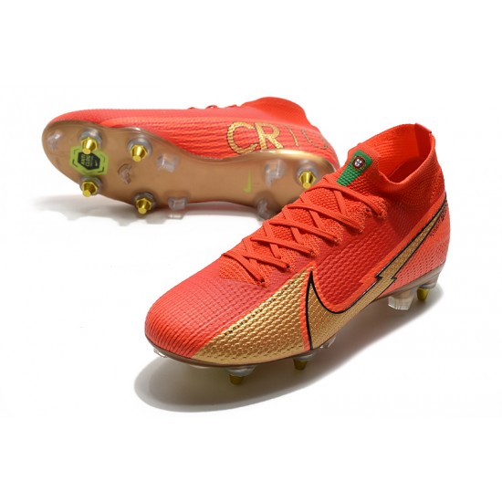 Nike Mercurial Superfly 7 Elite SG-PRO AC Red Gold 39-45