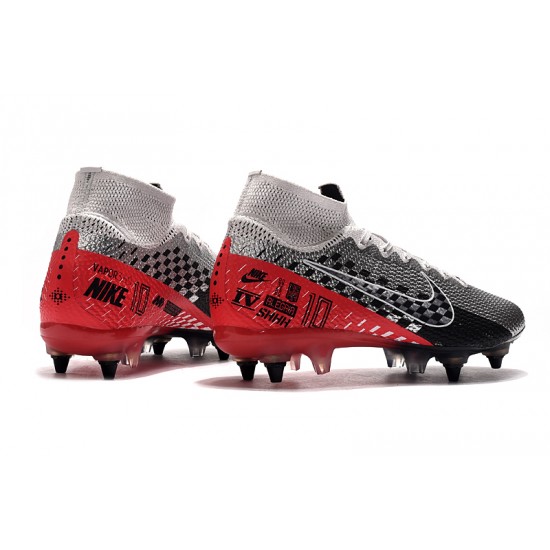 Nike Mercurial Superfly 7 Elite SG-PRO AC Silver Black Red 39-45