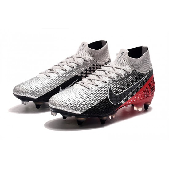 Nike Mercurial Superfly 7 Elite SG-PRO AC Silver Black Red 39-45