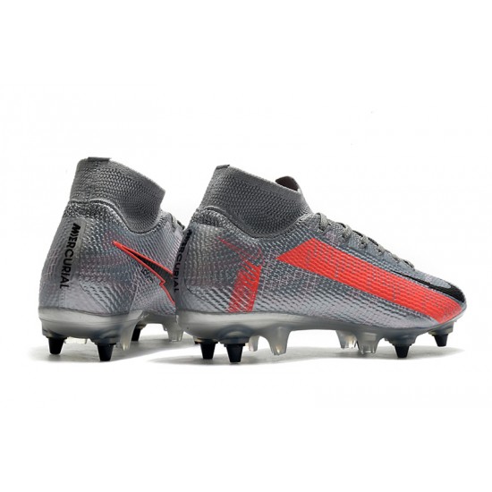 Nike Mercurial Superfly 7 Elite SG-PRO AC Silver Red 39-45