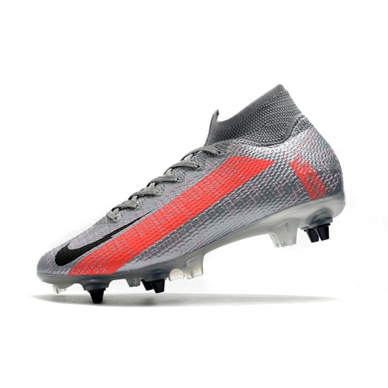 Nike Mercurial Superfly 7 Elite SG-PRO AC Silver Red 39-45