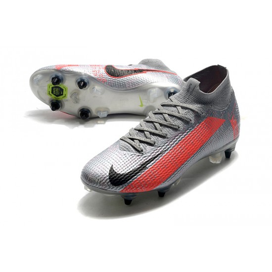 Nike Mercurial Superfly 7 Elite SG-PRO AC Silver Red 39-45