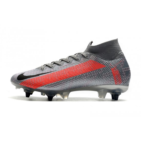 Nike Mercurial Superfly 7 Elite SG-PRO AC Silver Red 39-45